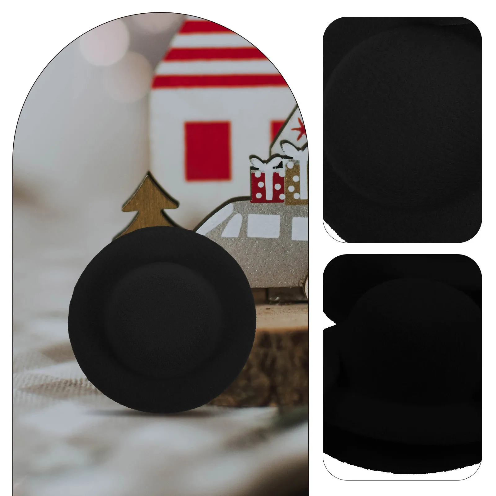 10Pcs Craft Hat Mini House Weaving Hat Ornament for DIY Decoration Small Decor Accessory Home Garden Party Theme Use