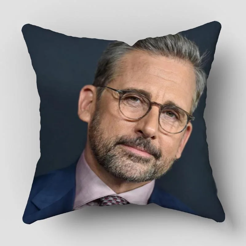 Musife Steve Carell Pillowcase Art Square Zippered Pillow Cover 35*35,40*40,45*45cm wholesale