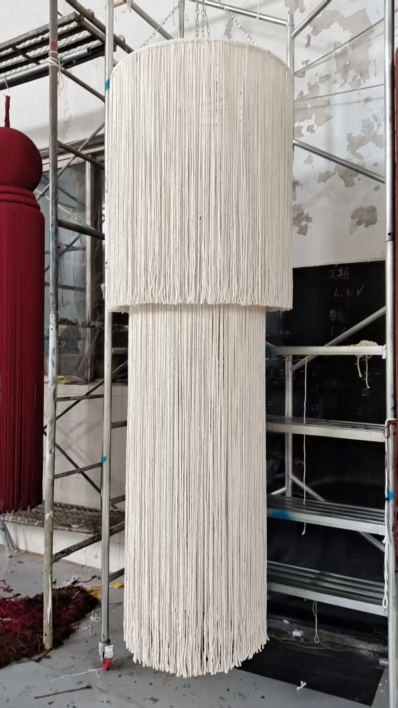 

Modern Layered Macrame Wall Art Handmade Cotton Rope Minimalist lampshade for Living Room Bedroom Home Decor