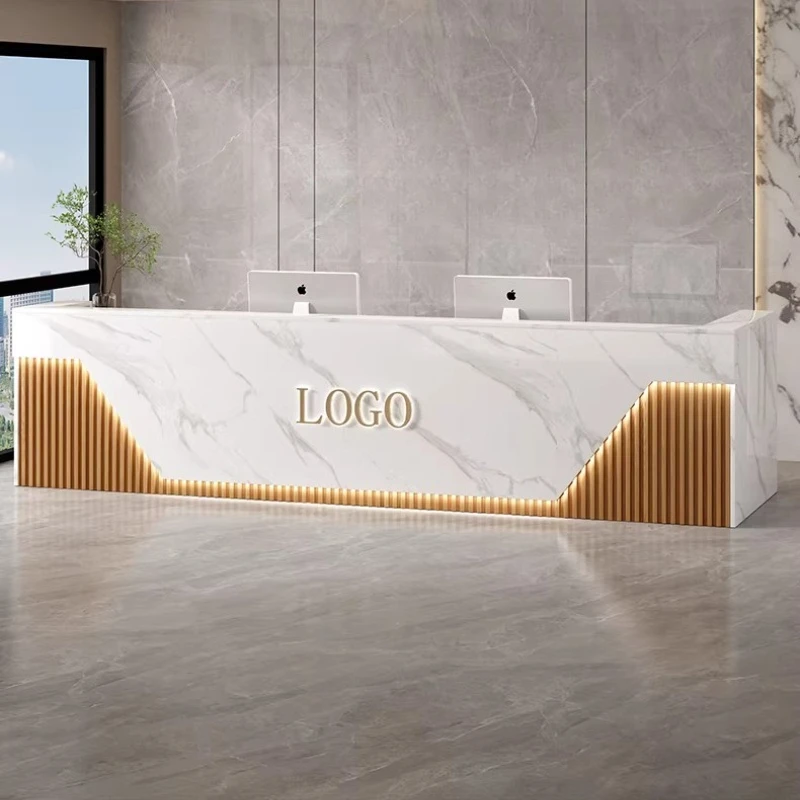 Luxury Beauty Reception Desk Salon Supermarket Cashier Reception Desk Counter Modern Hairdressing Lada Recepcja Corner Furniture
