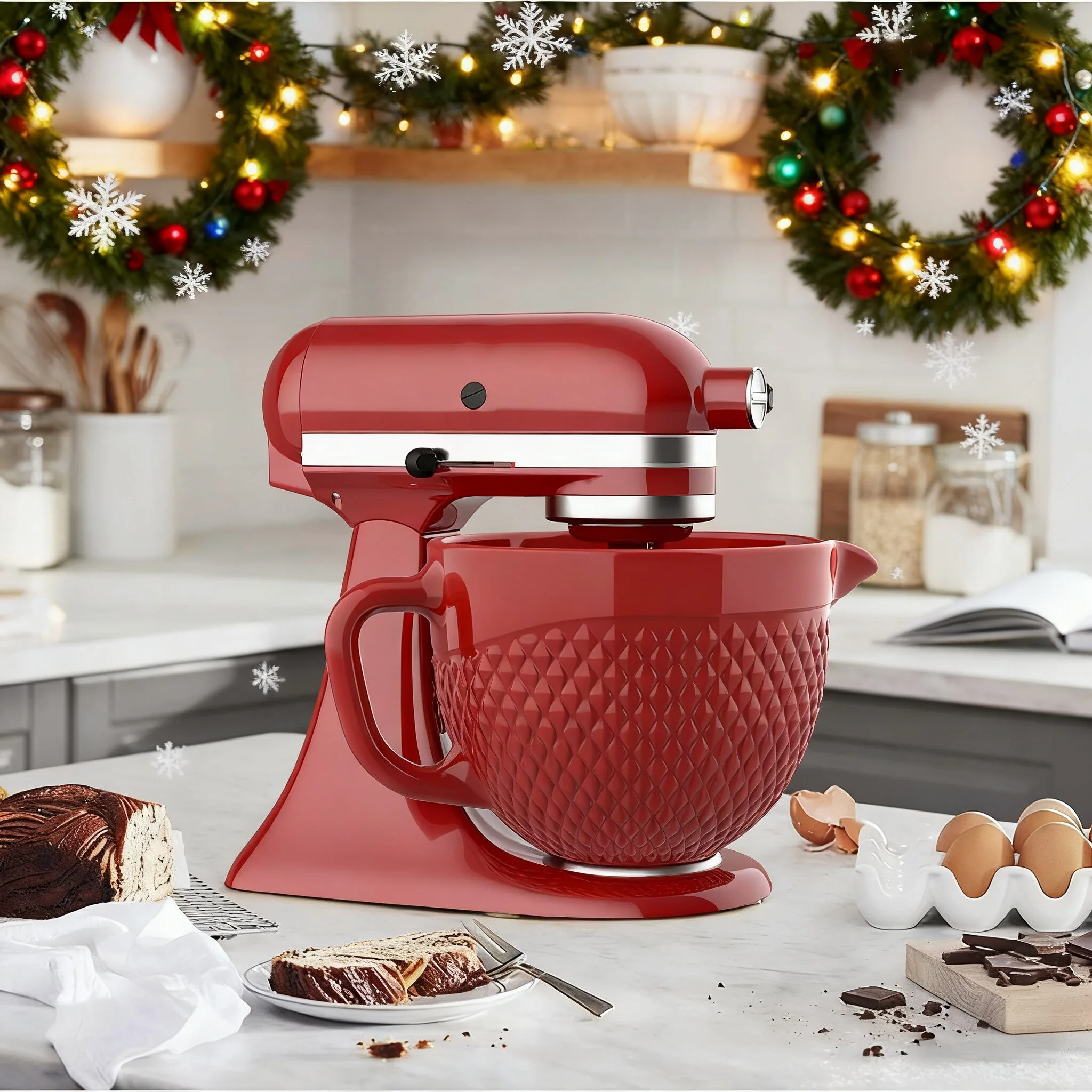 

Christmas Ready Gvode Ceramic Mixer Attachment for 5Quart Tilt Head Stand Mixers Kitchenaid 5 QT Ceramic Bowl