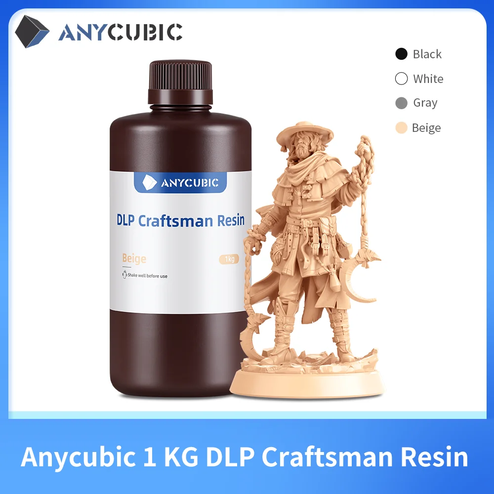 ANYCUBIC DLP 3D Printer Resin 365-405nm UV Photopolymer Craftsman Resin Fast Curing 3D Printing Liquid for Photon Ultra DLP LCD