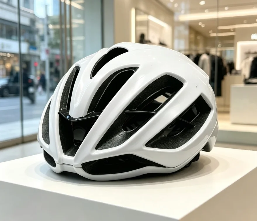 Ultra-light integrated road bike helmet for men, mountain cycling safety equipment, aerodynamic breathable sports cap.