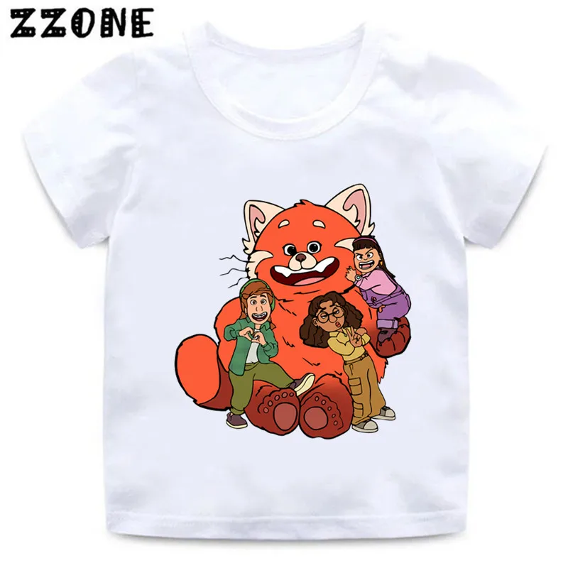 

Hot Sale Turning Red Panda Mei Lee Cartoon Kids T-Shirts Funny Cute Girls Clothes Baby Boys T shirt Summer Children Tops,ooo5530