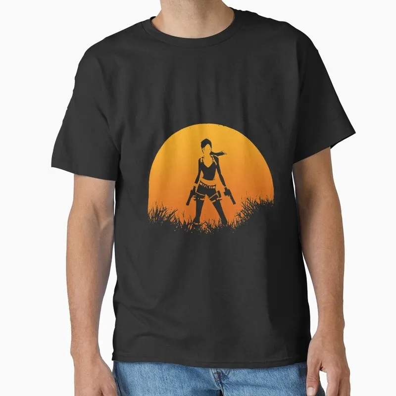 Retro Video game Tomb Raider Angel of Darkness Lara Croft Gift t shirt for gamer 0716 Short Sleeve Graphic Clothes US Size Tee