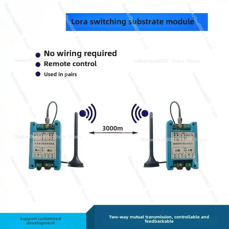 

Lora Wireless Transceiver Remote Switching Data Transfer Switch Module 433M Data Transmission Radio