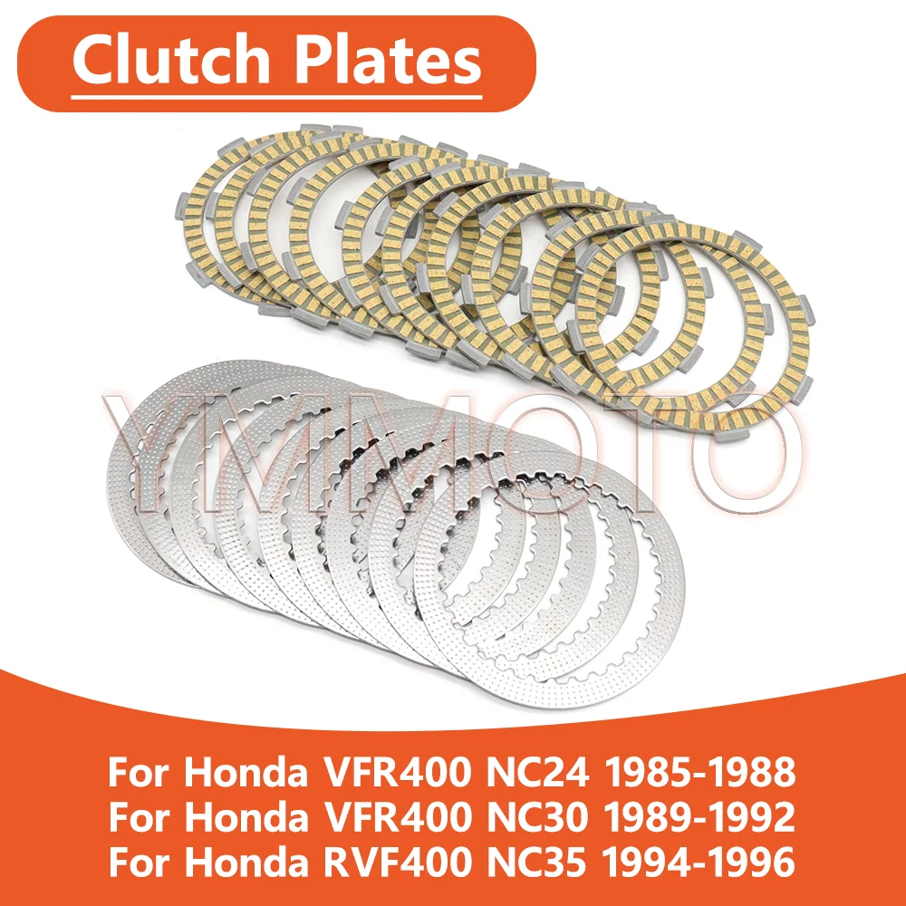 

Комплект фрикционных дисков сцепления для мотоциклов Honda VFR400 NC24 1985-1988, VFR400 NC30 1989-1992, RVF400 NC35 1994-1996