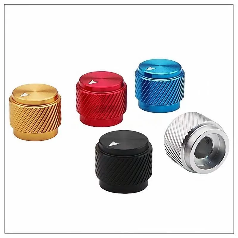 5PCS 15X13mm Aluminum Alloy Knob Potentiometer Cap HIFI Amplifier Volume Knob Cap Circular Hole 6MM Side Screw Fixation