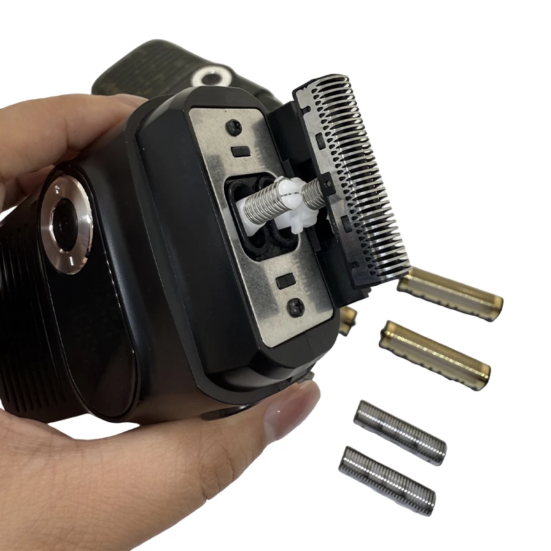 شفرة بديلة لـ Kemei KM-2026/2027/2028 مجموعة شفرات احترافية أصلية رأس سكين وشبكة سكين ملحقات الحلاقة