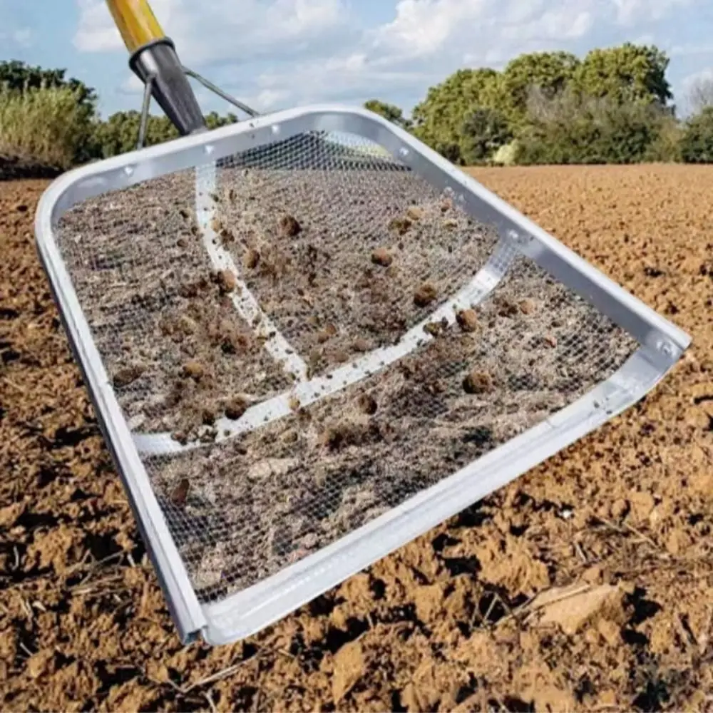 

Heavy-Duty Metal Leakage Sieve Filter Essential Tool Agricultural Use Grain Sieve Peanut Corn Siev Filter Mesh Soil Sieve