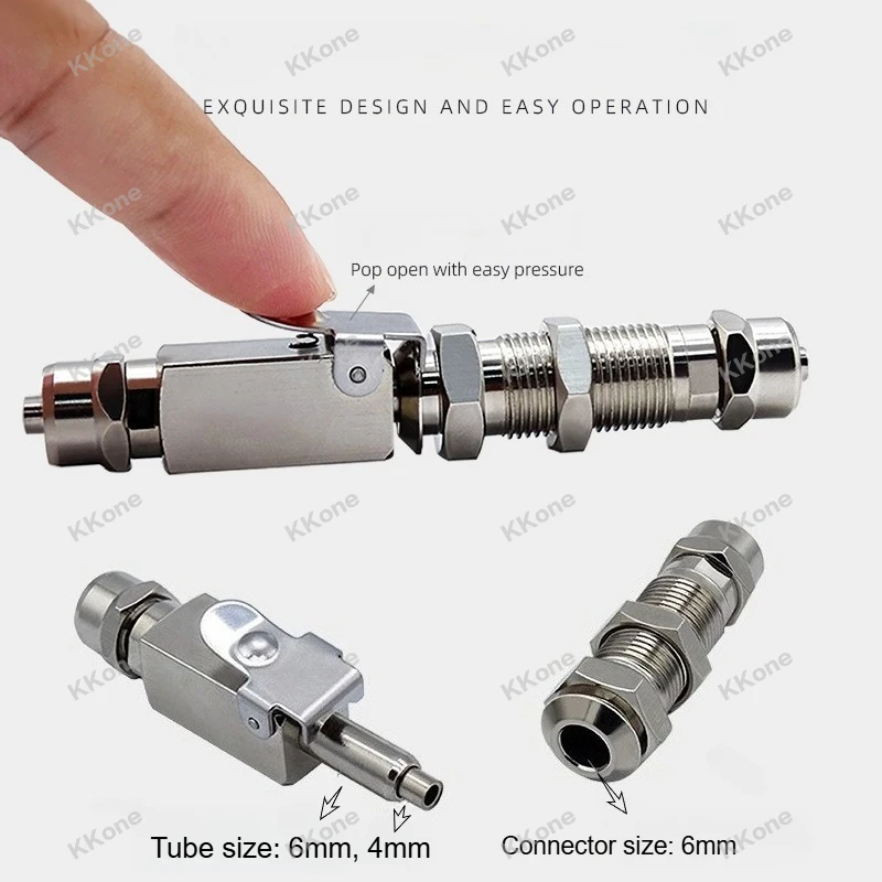 2Pcs Dental Scaler Quick Adapter External Dental Chair Connector Self-Locking Anti-Retraction Leak-Proof