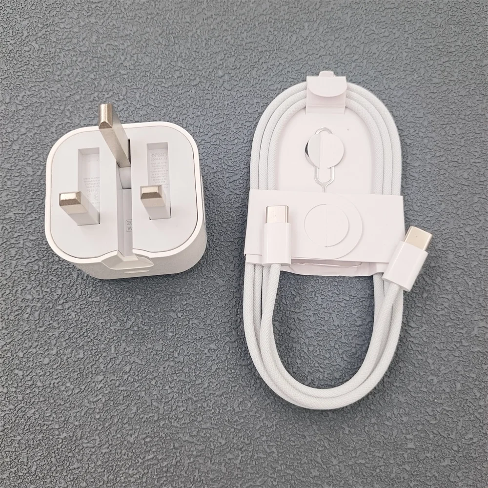 20 واط USB C PD شاحن شحن سريع USB نوع C شواحن الهاتف كابل المملكة المتحدة شحن سريع محول الطاقة آيفون 16 15 برو ماكس
