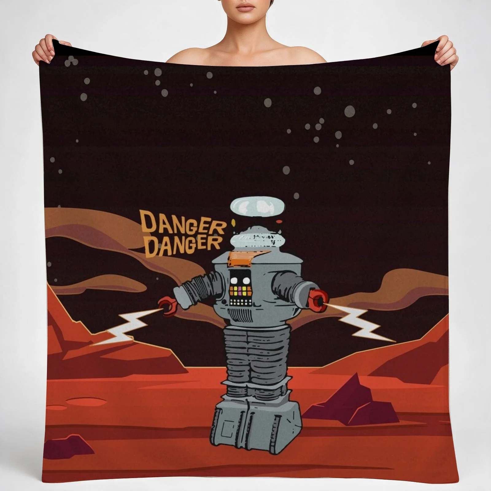 B9 Robot - Lost In Space Throw Blanket couch cozy soft plush fuzzy picnic outdoor blanket