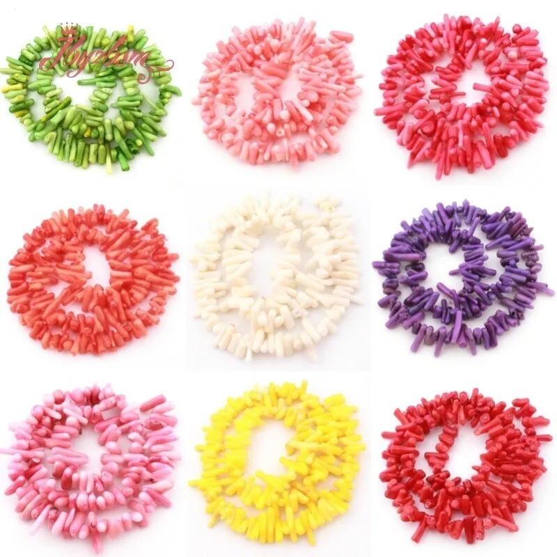 

Natural Coral Irregular Spacer Stone Beads For DIY Necklace Bracelet Earring Jewelry Making Strand 15" 2x5-3x10mm