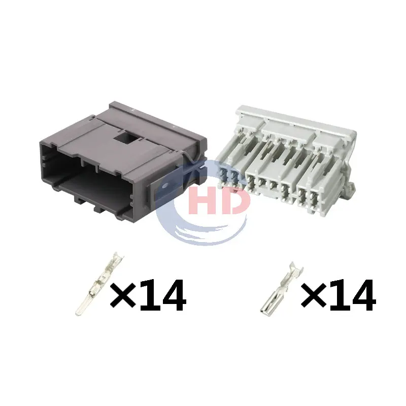 1-20 sets  14pin 2.2mm (090) Wiring Harness Electrical Connector Plug Socket 6098-0254 6098-0253