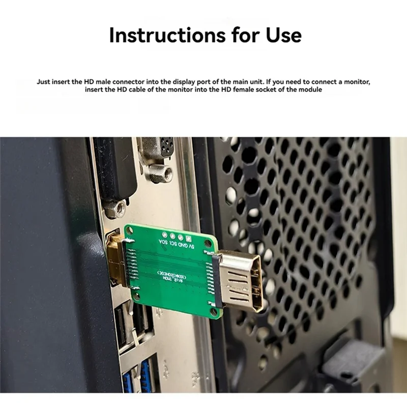 A29F-High Definition Lock Screen Spoofing Device -Compatible Graphics Card Spoofer Fake Load Simulation 4K/60Hz Support