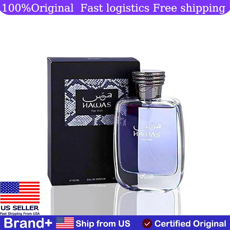 

RASASI Hawas for Men Eau De Parfum Spray 100ML Long Lasting Arabian Women's Perfume Cologne Portable Persistence Birthday Gift