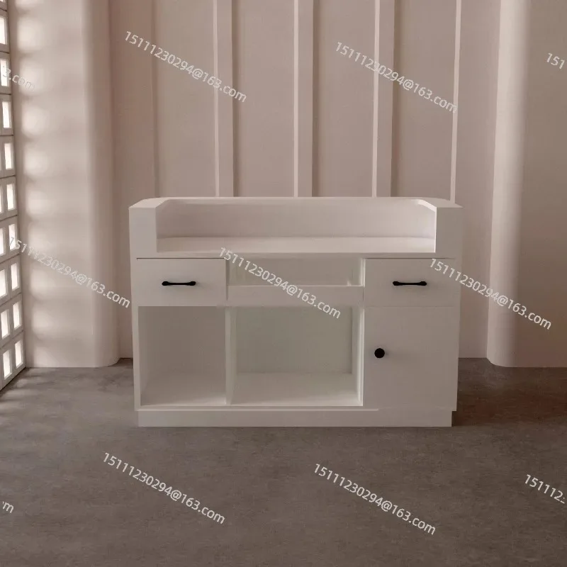 

Small shop checkout page counter simple modern clothing store beauty salon paint front desk women's front desk reception desk