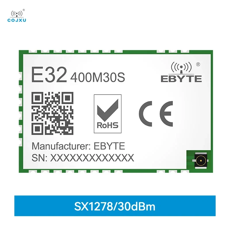 

Беспроводной модуль LoRa SX1278, SPI 433/470 МГц, 30 дБм, большой диапазон 10 км, 32 МГц, осциллятор, R IPEX SMD, LoRa, ретрансмиттер