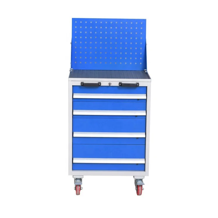 Customized Red Steel Tool Trolley Storage Roll Cabinet With 4-5 Drawers