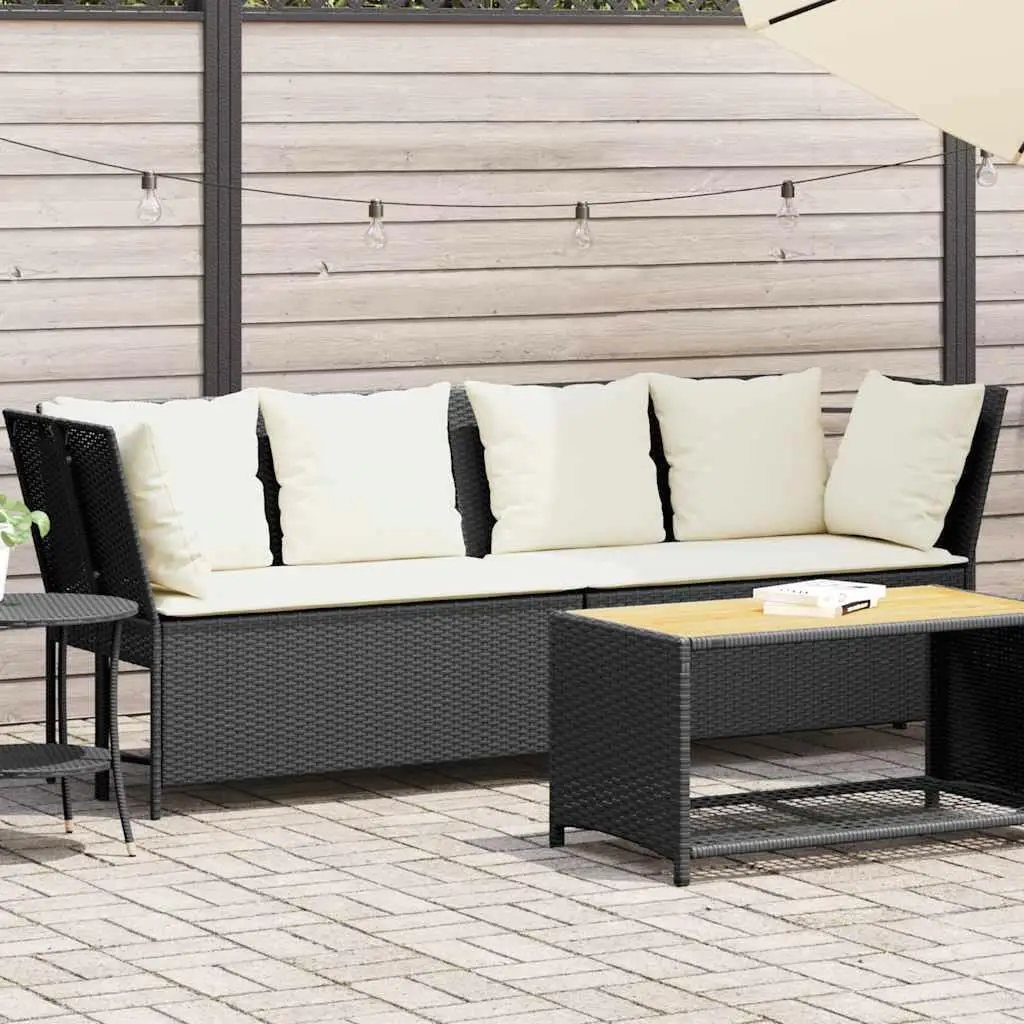

Large Modular Black PE Rattan Garden Sofa Outdoor Furniture Set Stylish Sofa Sectional for Patio and Backyard Relaxation
