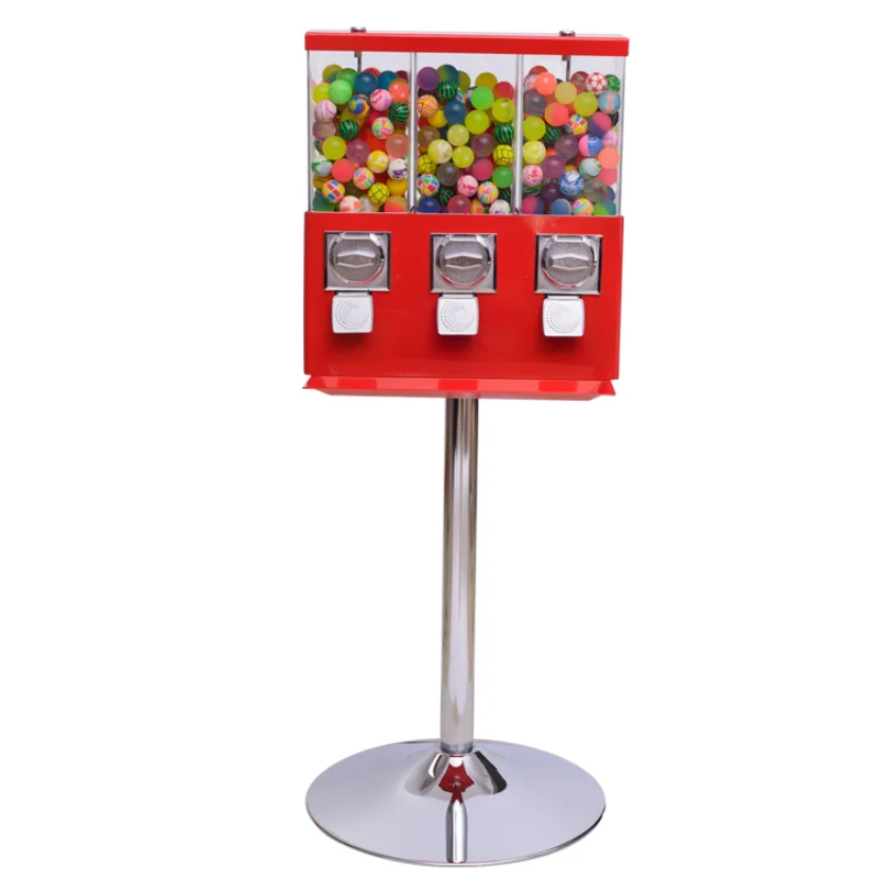 

Tri-ple Shop Gumball And Candy Machine/Gumball Tri-ple Head Machine/Tri-ple Head Gumball Machine With Stand