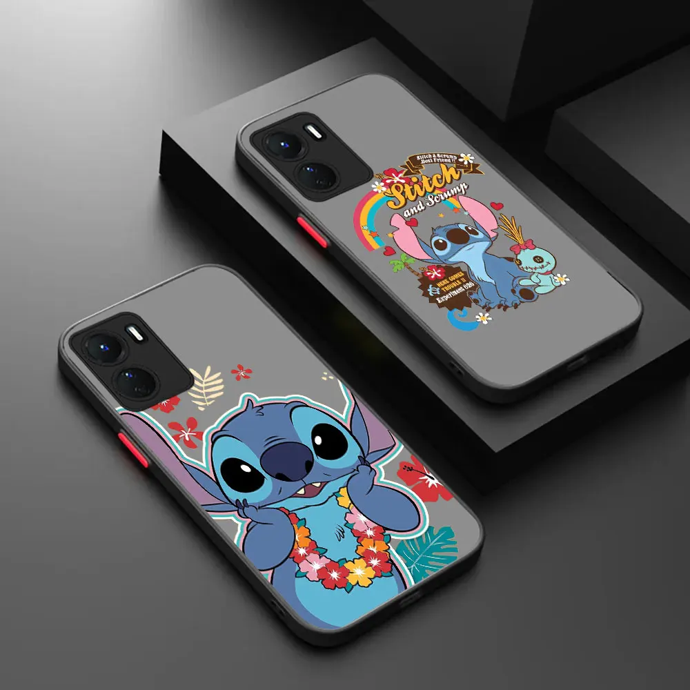 Cute Cartoon Stitch Phone Case For VIVO V25 25E V23 V23E V21 V21E V20SE V20 V19 V17 V15 V11 V11I V5 V5LITE S 5G PRO