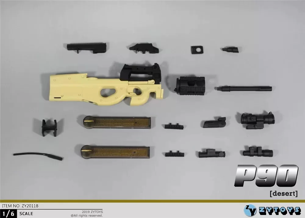 

ZYTOYS Toys Model Weapons Model P90 ZY2011 PVC Material Not Real Accessories For 12" Figure Doll Collect DIY 1/6th