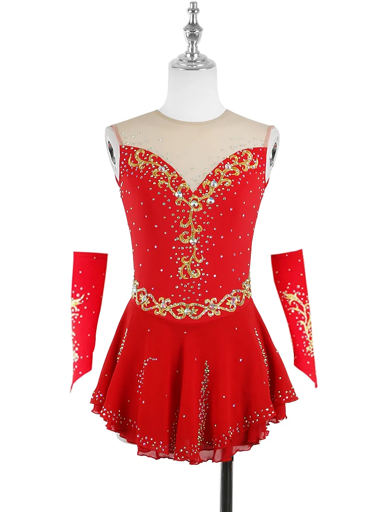Zagitova robe de patinage artistique femmes filles jupe de patinage sur glace compétition de Performance jupe en maille de Style chinois