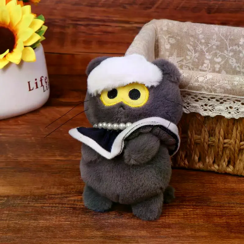 Entzückendes GD Zoa Kpop Plüschtier, weiche Puppe, Schlüsselanhänger, Cartoon, graue Katze, Taschenzubehör, Fan-Geschenk