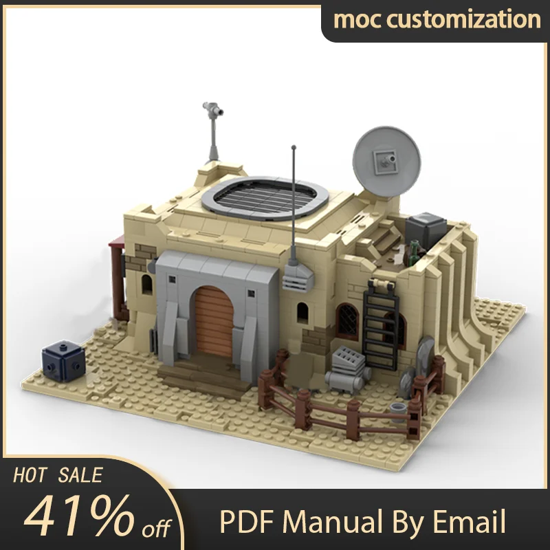 

929 шт. MOC Starbatter Tatooine Mos Eisley Generator Строительные блоки Семья принесите легенду Starbatter в домашних условиях!