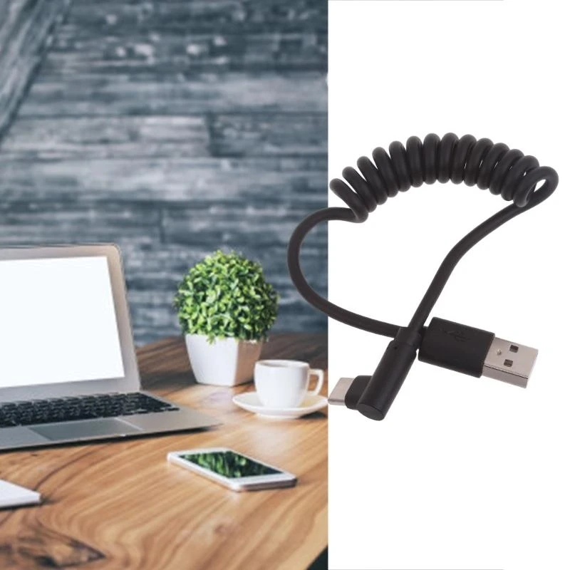 090F 60W USB2.0 إلى النوع C شحن البيانات 480MBPS ملفوفة الزاوية زاوية USB C