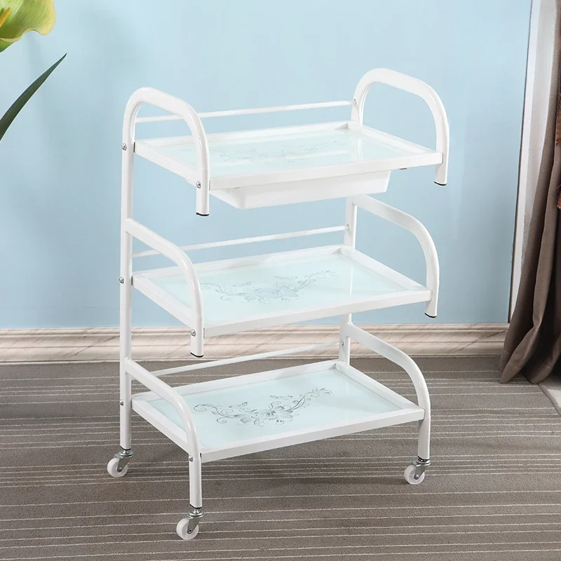 Beautify Hairdressing Lash Salon Trolley Manicure Cosmetic Snack Salon Trolley Tattoo Carrito Auxiliar Beauty Furniture HYST