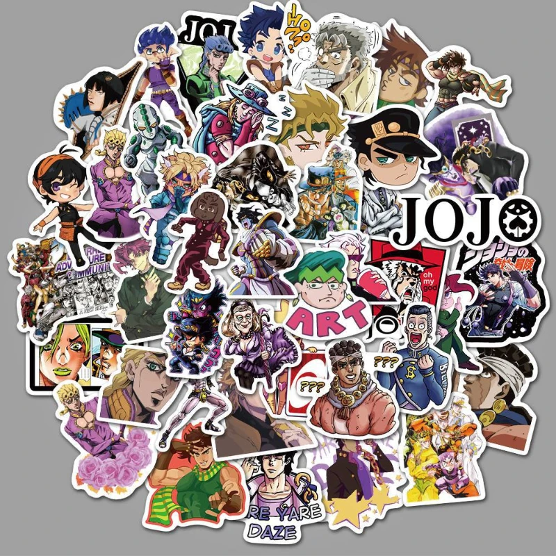 50/30/10PCS Kojirou Kujo Giorno Giovanna Popular Anime Peripheral Luggage Skateboard Guitar Waterproof Car Decoration Stickers