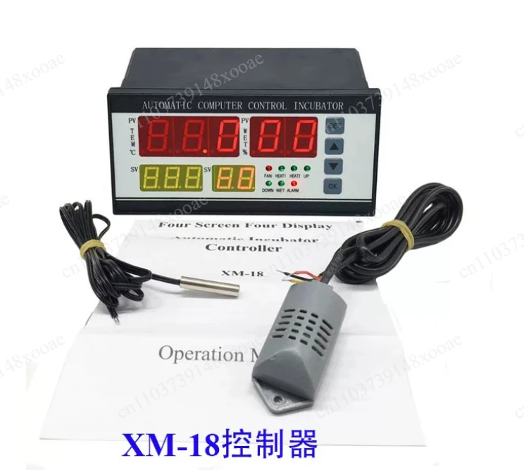 Automatic Egg Incubator Controller XM-18D Digital AC 220V, Mini Thermostat Control System with Temperature Humidity Sensor