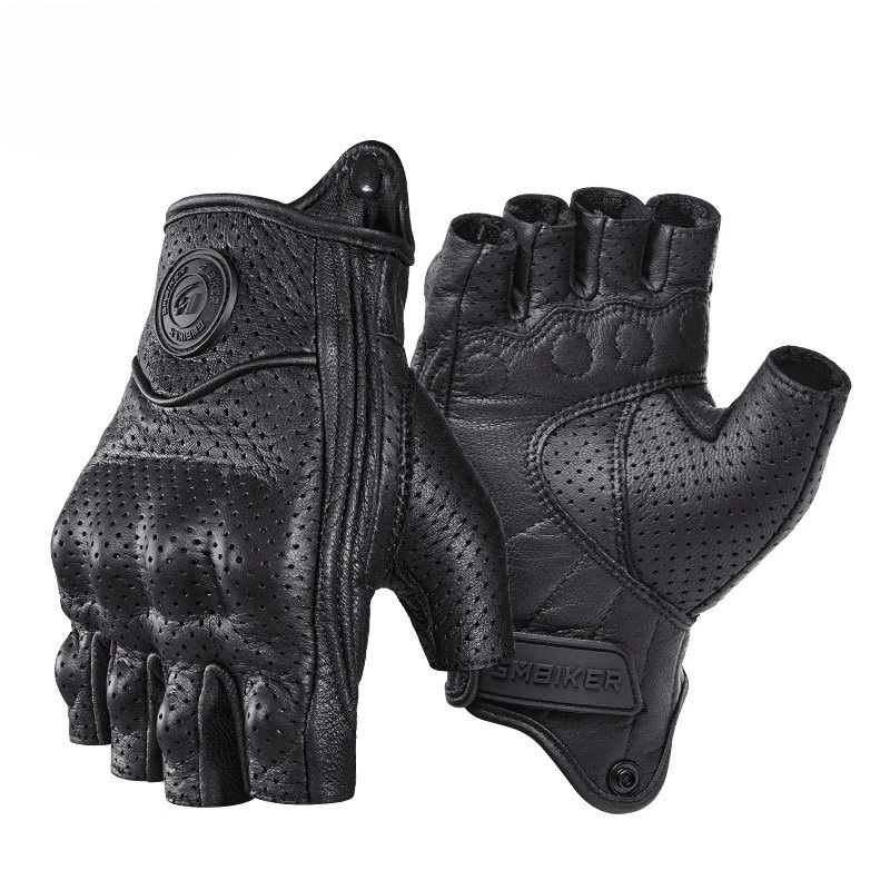 

Classic Retro Leather Motorcycle Gloves Summer Wear-Resistant Anti-Slip Men Women Anti Fall and Breathable Moto Biker Gloves
