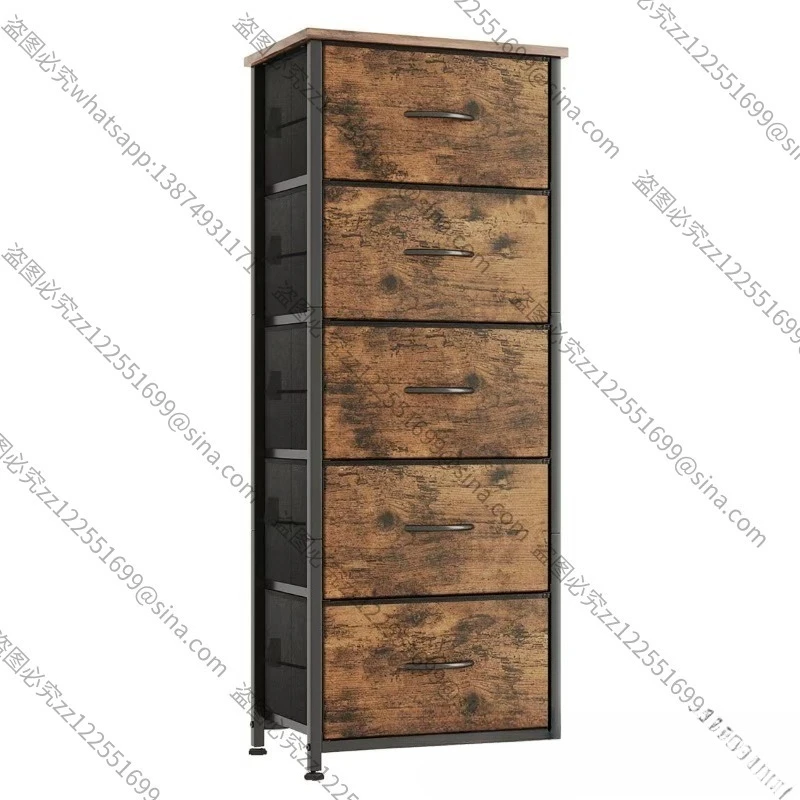 Suitable for Bedroom Simple Bedside Table, Multi-functional Storage Locker, Hanger, Multi-pumping Fabric Storage Cabinet
