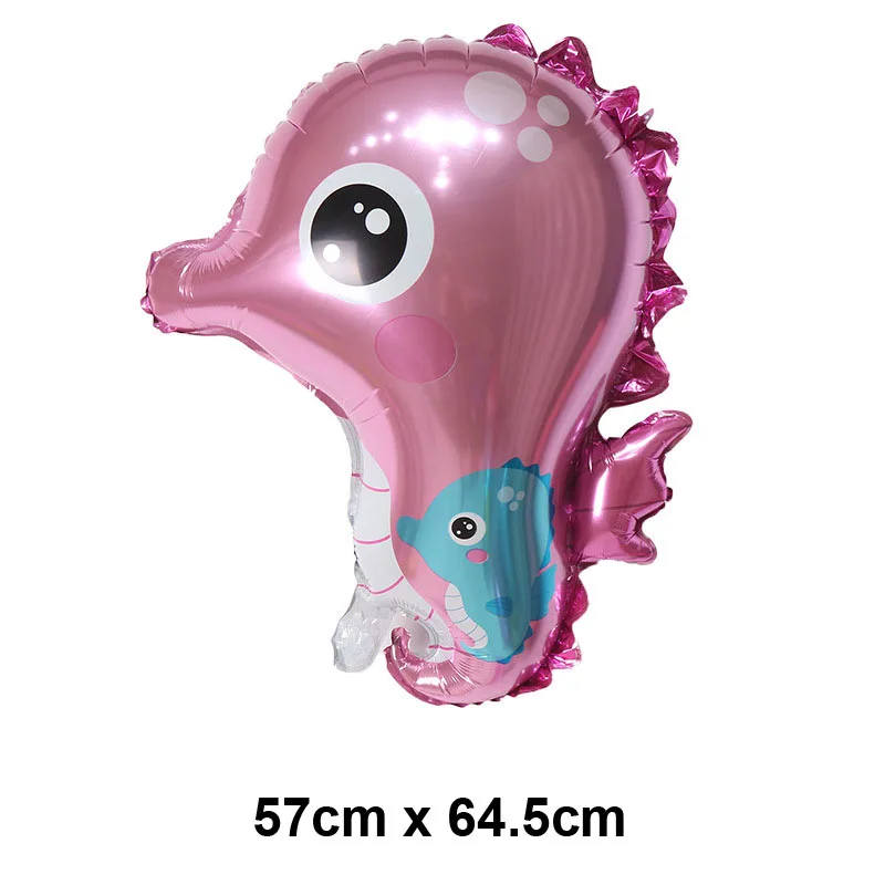 Ocean Animal Balloons Jellyfish Sea Horse Shell Foil Balloons for Birthday Baby Shower Party Decor Under The Sea Party Supplies