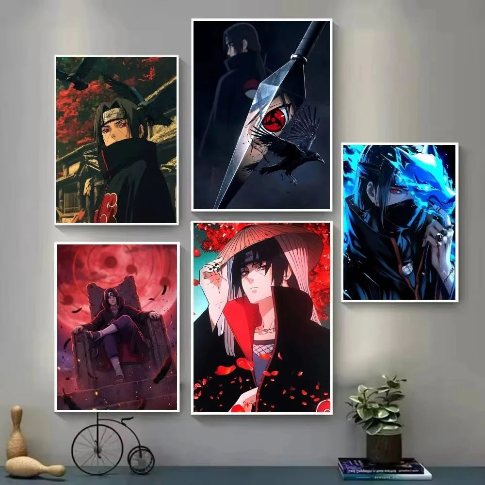 Japanese Anime Naruto Itachi Uchiha Oil Painting By Numbers Frameless Uchiha Clan Ninja Portrait Canvas Interior Wall Decor