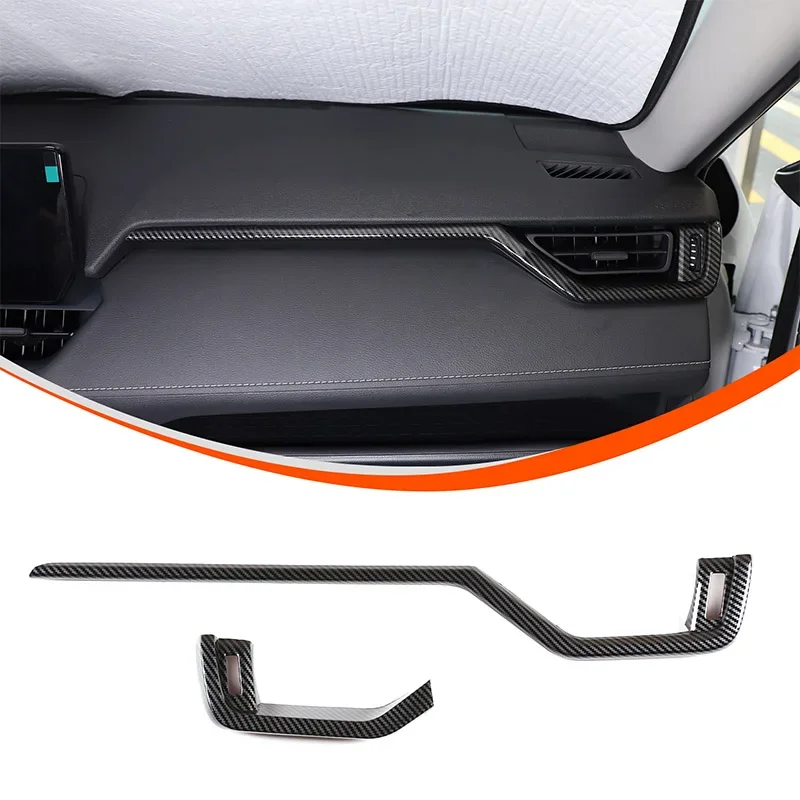 

For Toyota RAV4 2019+ Car Interior Center Console Air Condition AC Vent Outlet Panel Trim Cover Strips ABS Interior Accessories