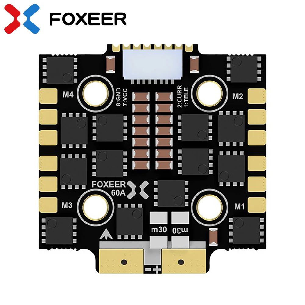 

FOXEER Reaper F4 Mini 60A 4in1 ESC 128K BLHeli32 Input DShot 150/ 300/ 600/ 1200/ MultiShot/ OneShot 3-8S Lipo for RC FPV Drone