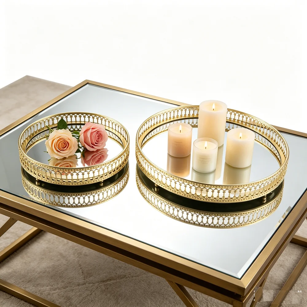 Золотой зеркальный поднос с ви – обзор и цена Home Decor Store