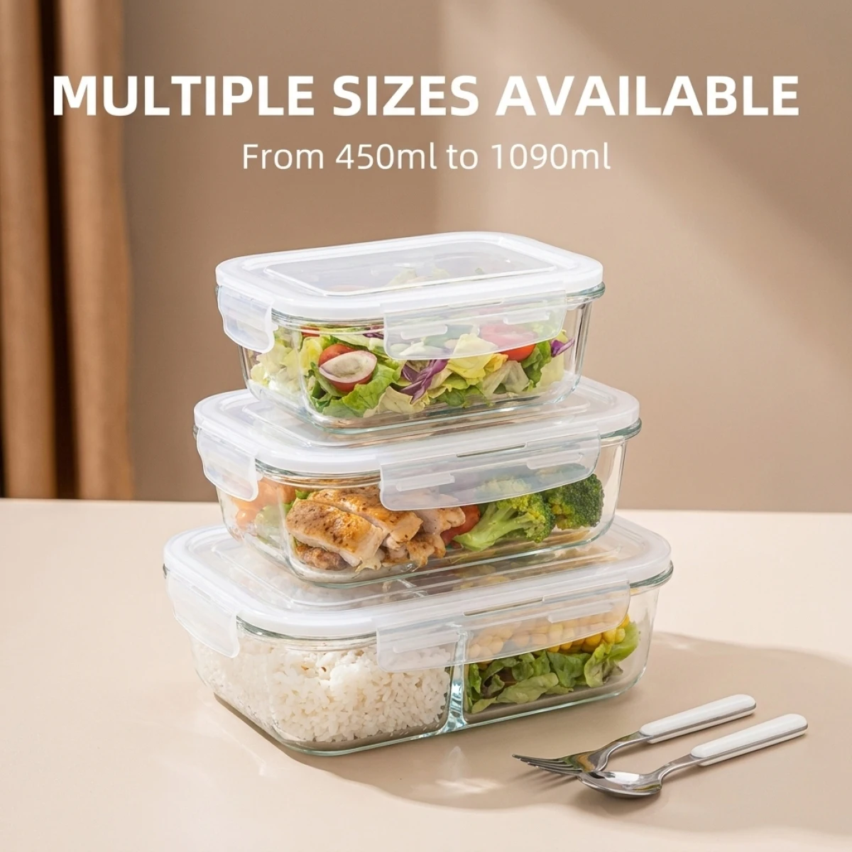 Meal Prep Healthy - Glass Meal Prep Container – Microwave