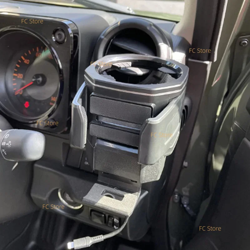 Car Dashboard Cup Holder and Phone bracket for 2019-2024 Suzuki Jimny JB74w JB64 Interior Auto Accessories ABS Drinks Holder