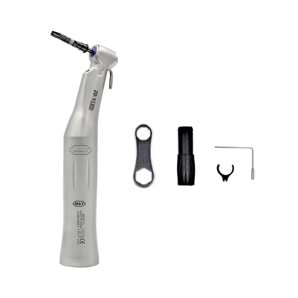 20:1 LED impl ant Handpiece Electric Motor Surgical Handpiece Contra Angle dent istry Slow Low Speed  Dentist Equipments