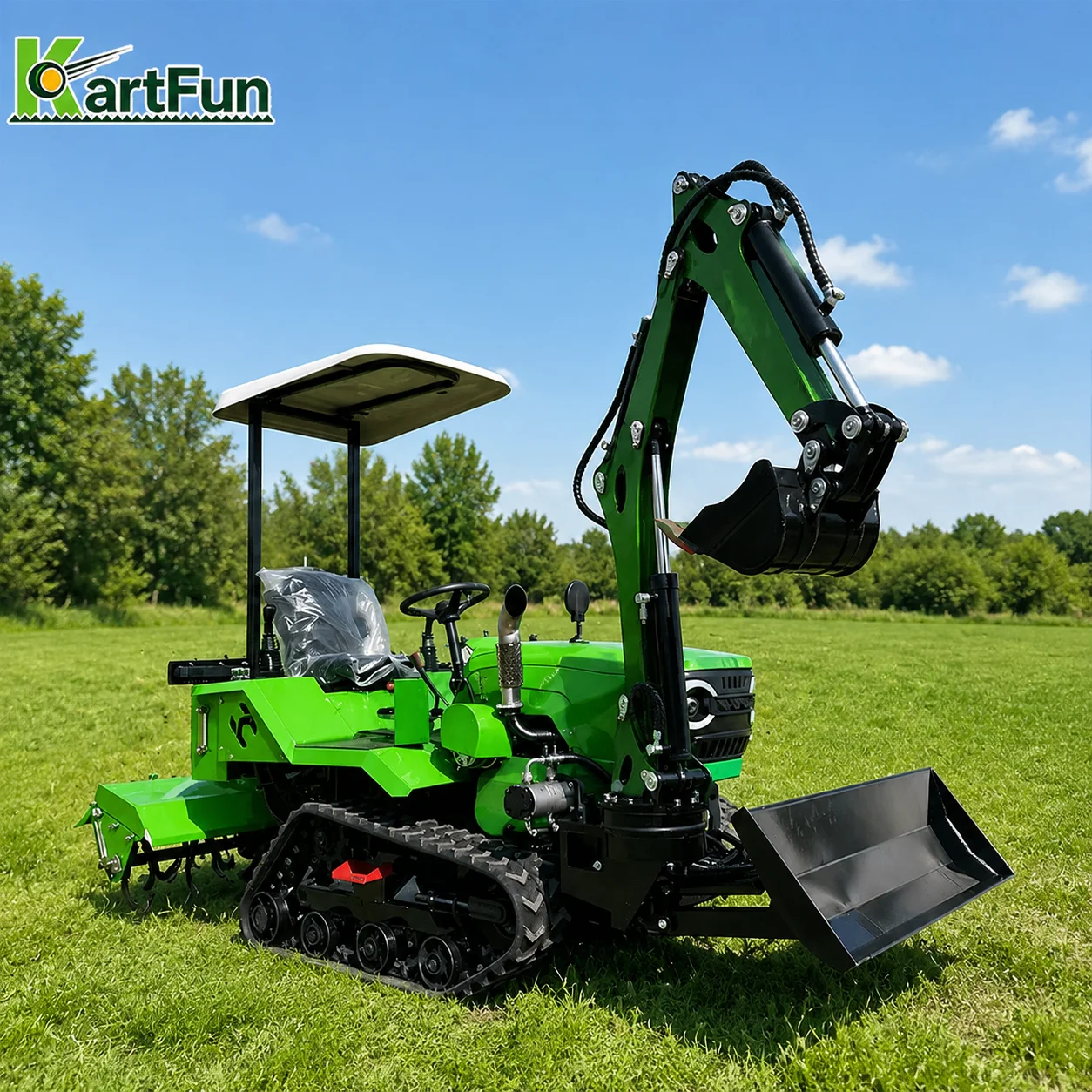 35HP Multi-Purpose Crawler Tractor Diesel Compatible with Excavator & Bulldozer Attachments for Farm & Construction Use CE ISO