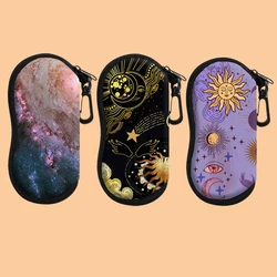 Starry Sky Glasses Case Unisex Travel Sunglasses Protector Box Glasses Bag Fashion Zipper Storage Box Portable Soft Case