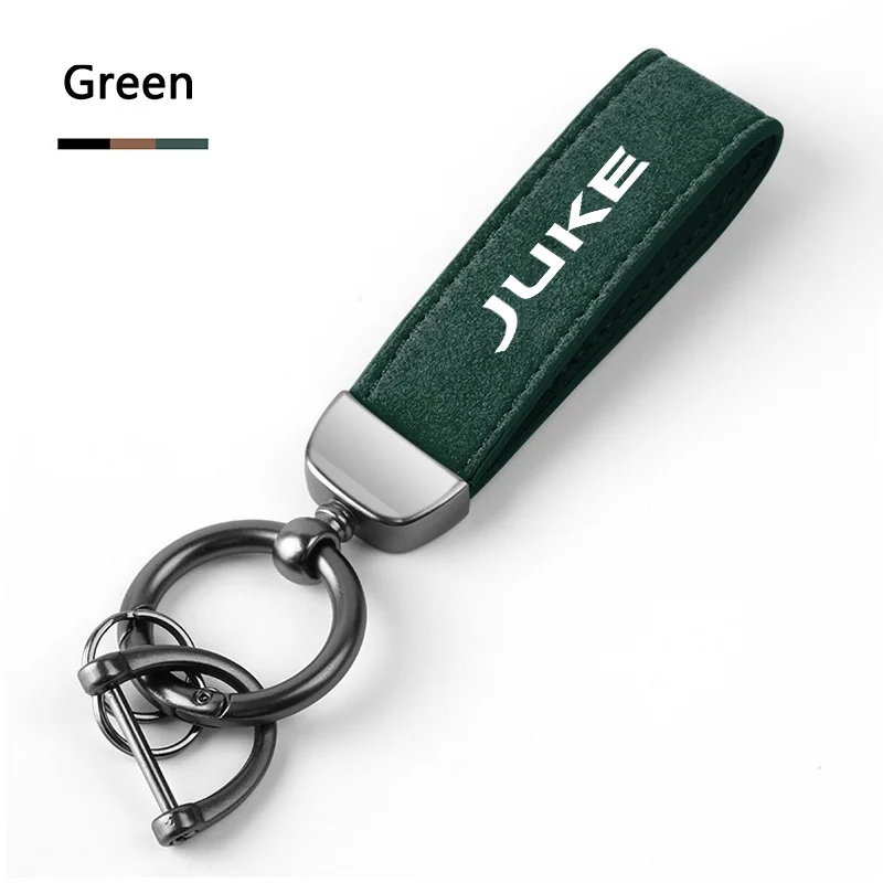 Leather Suede Car Keychain Zinc Alloy Keyrings Charm For Nissan Juke Qashqai J10 Pulsar Sentra Altima Patrol Micra Rogue Almera
