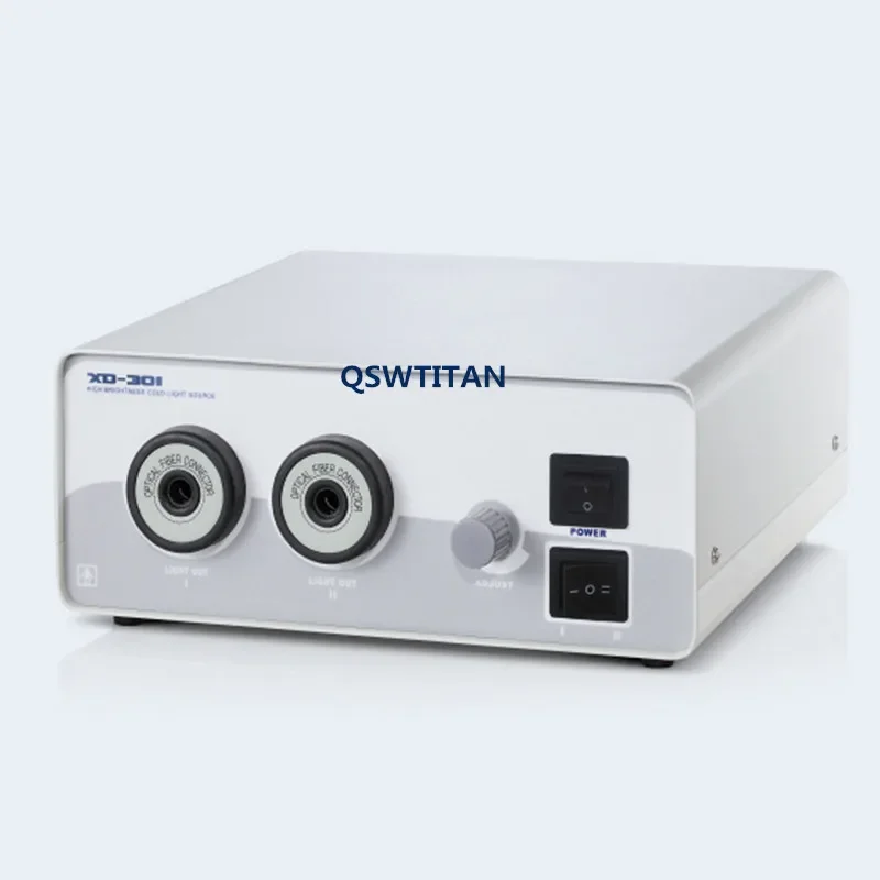 Dual Holes Fiber Cold Light Source for Endoscope 150W Operation Light Source Optic Endoscopic Microscope Halogen Instruments