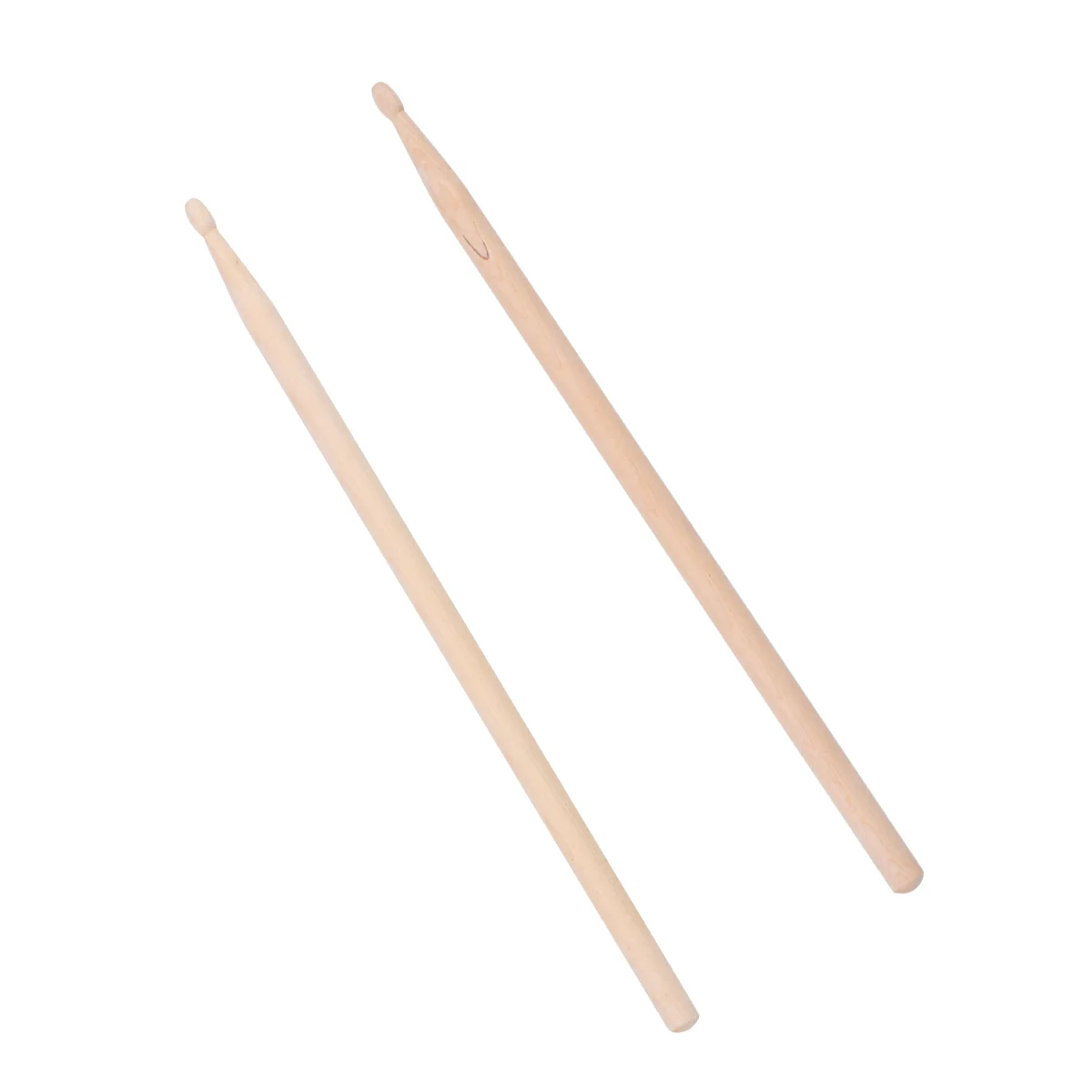 Pair of Heavy Wooden 2B Drumsticks Drum Sticks Wood Color Fuller Sound Highly Durable Music Performance